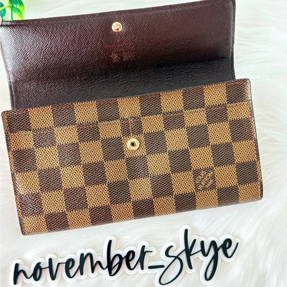 Louis‎ Vuitton Damier Ebene Sarah Wallet